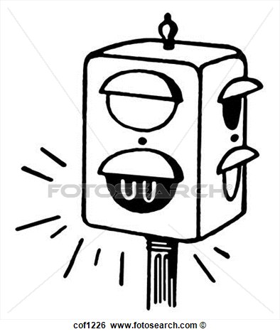 Traffic Light Clip Art Black and White