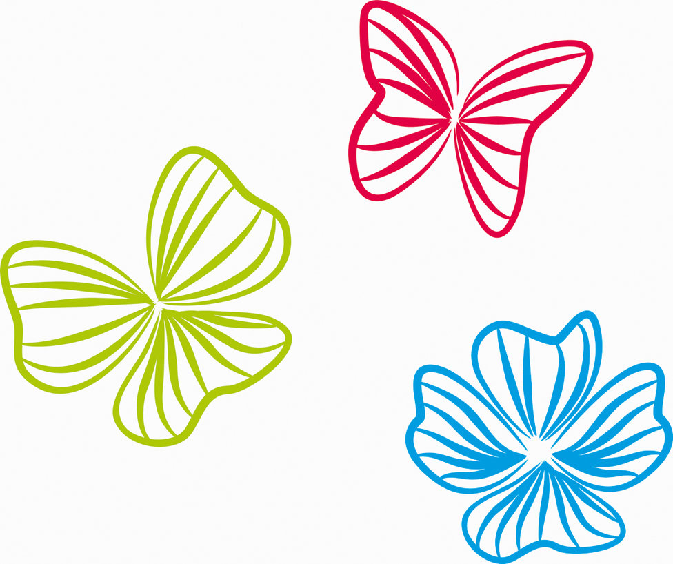 Vector Flowers and Butterflies