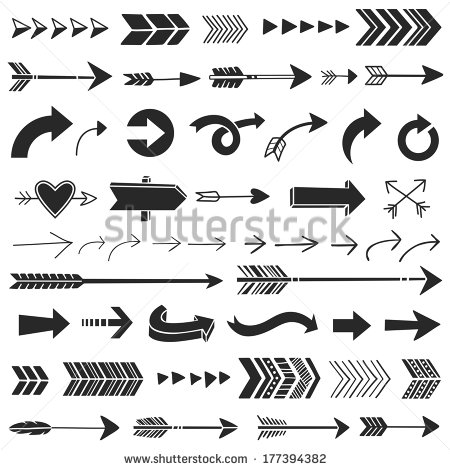 Vintage Hand Drawn Arrow Vector Vintage Hand Drawn Arrow Vector