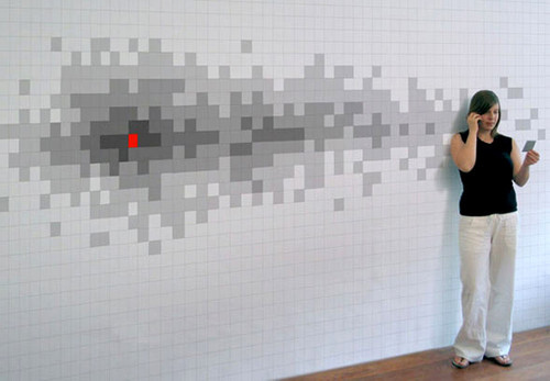 Wall Post It Note Pixel Art