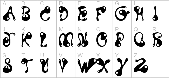Water Bubble Letters Fonts