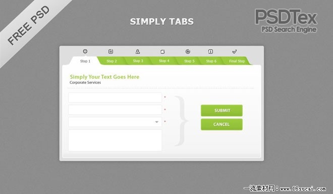 Web Page Tab Template