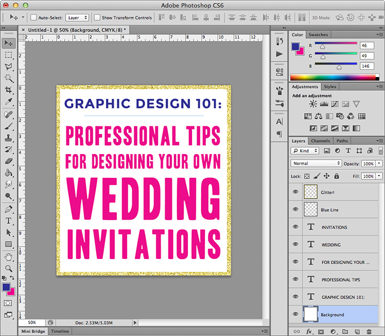 Wedding Invitation Design Layout