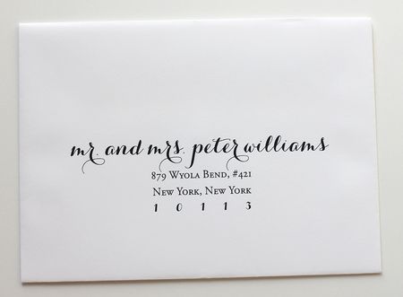 Wedding Save the Date Envelope Font