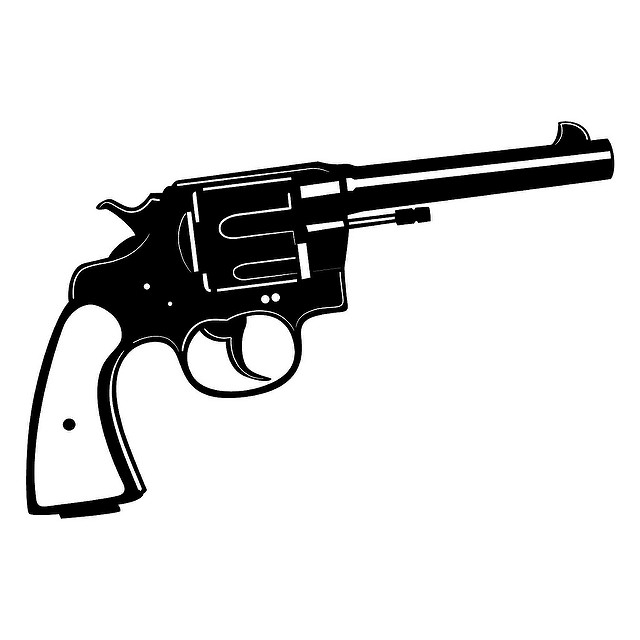 Western Revolver Vector Clip Art