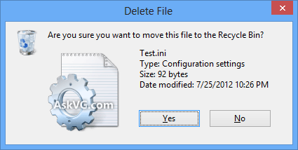 Windows 8 Dialog Box