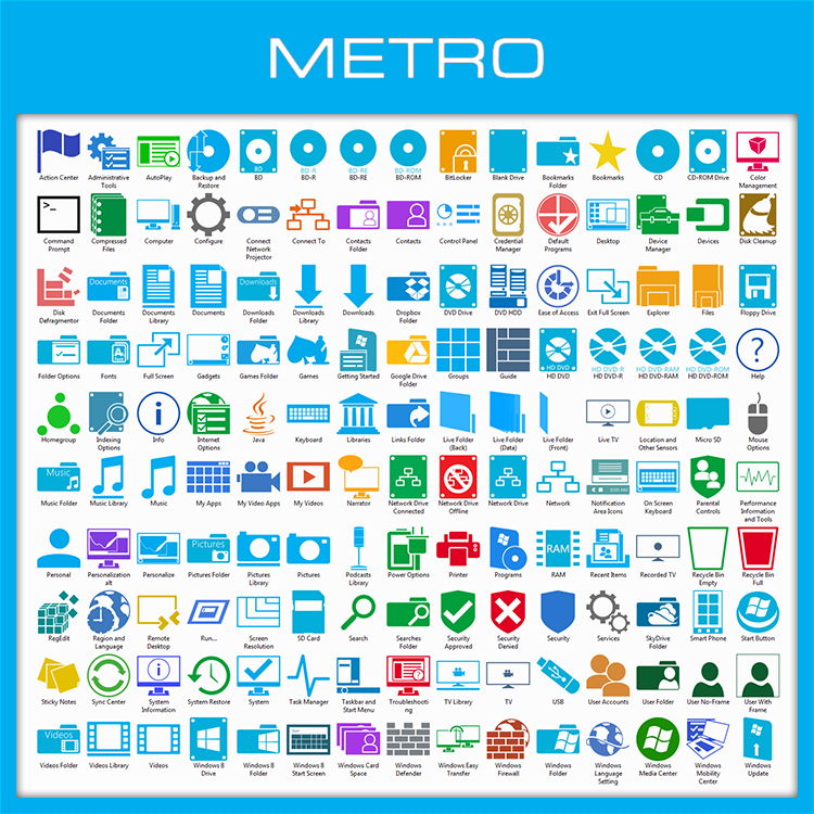 Windows 8 Metro Icon Pack