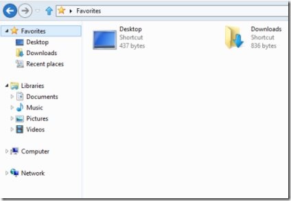 Windows Explorer Favorites Folder