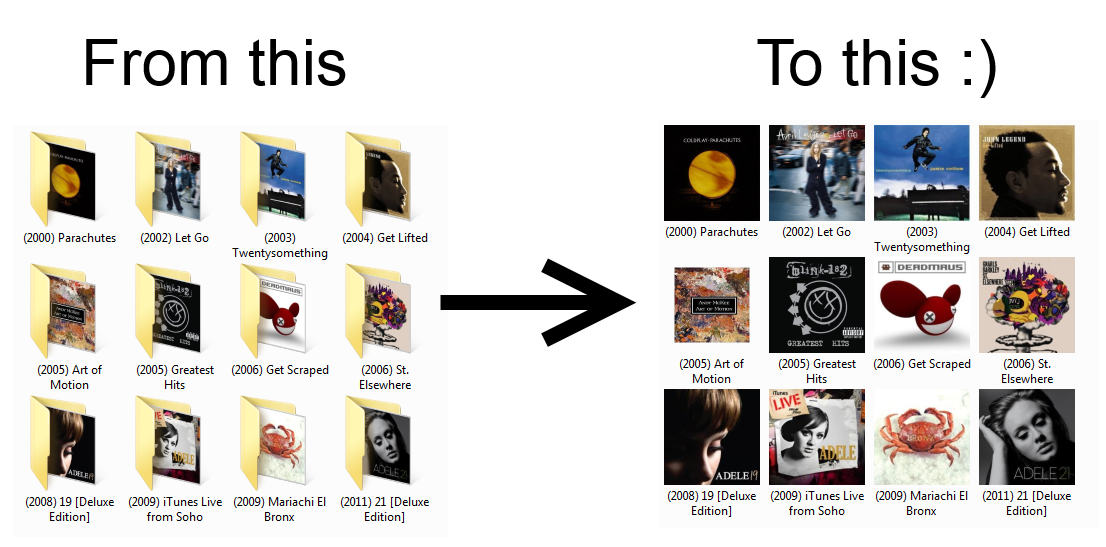 Windows Music Folder Icons