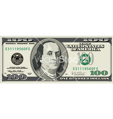 17 Hundred Dollar Bill Vector Art Images