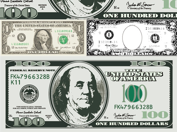 100 Dollar Bill Vector