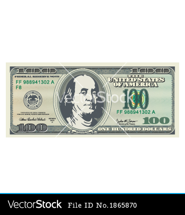 100 Dollar Bill Vector