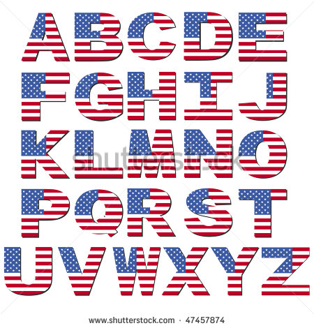 American Flag Font