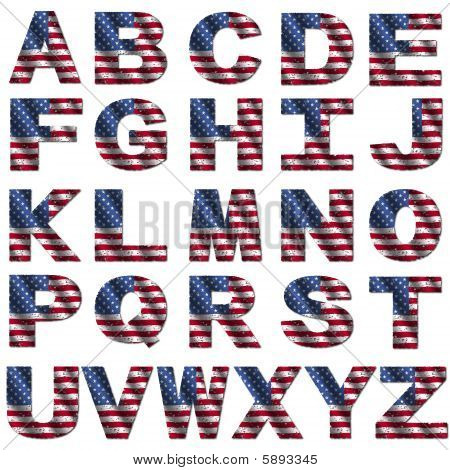 American Flag Font