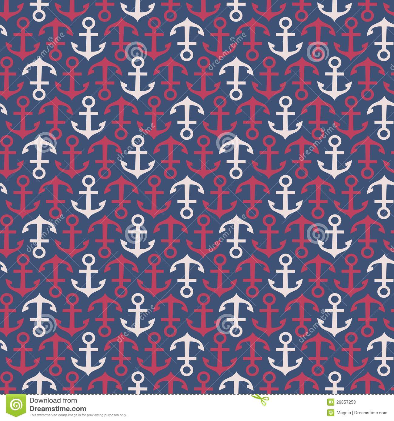Anchor with Chevron Pattern