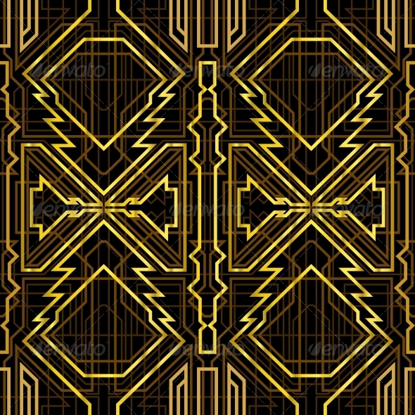 Art Deco Pattern Gold