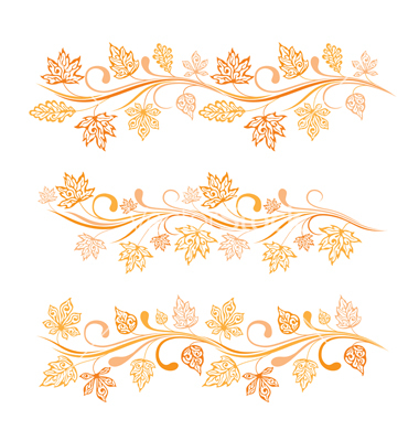 Autumn Leaves Border Vector