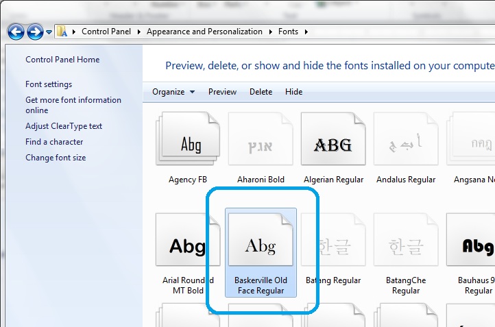 Baskerville Old Face Font Baskerville Old Face Font