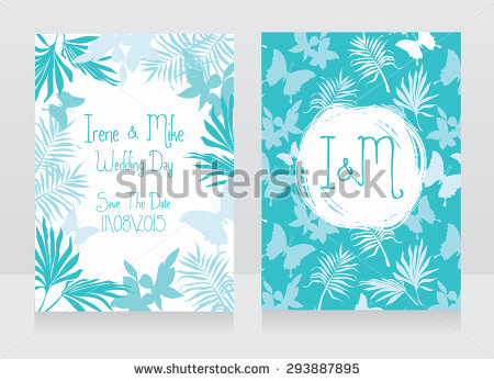 Beach Wedding Invitations Hearts and Waves