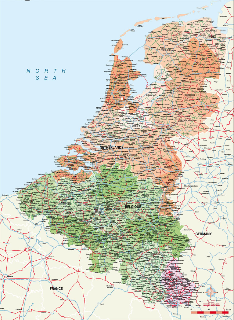 Benelux Countries Map