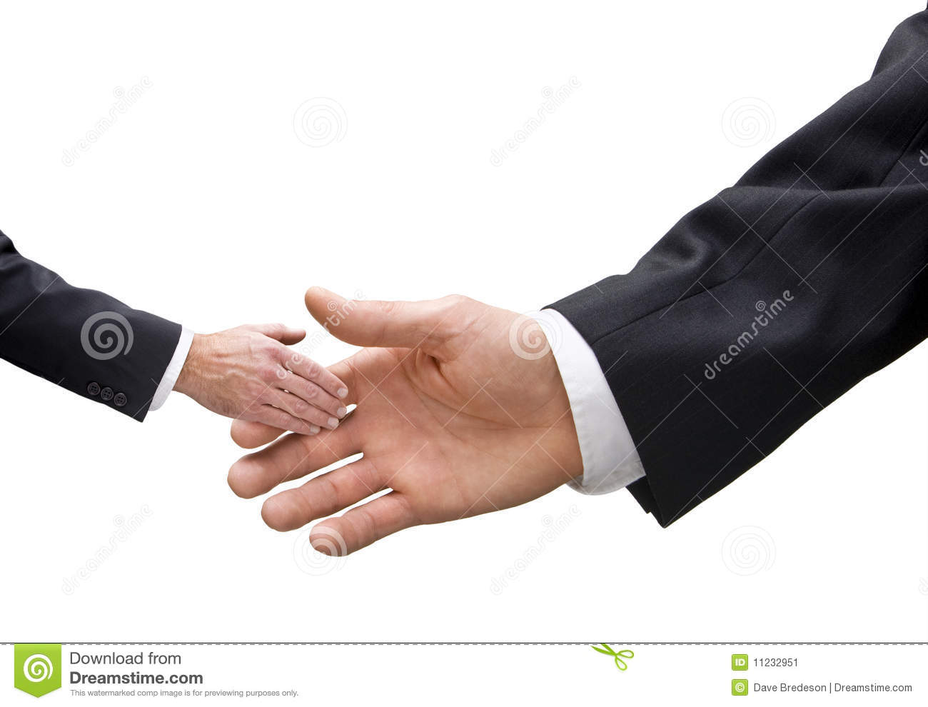 Big and Small Business Handshake