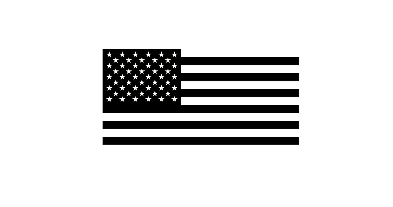 Black and White American Flag