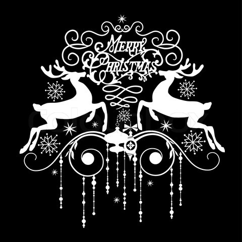 Black and White Christmas Card