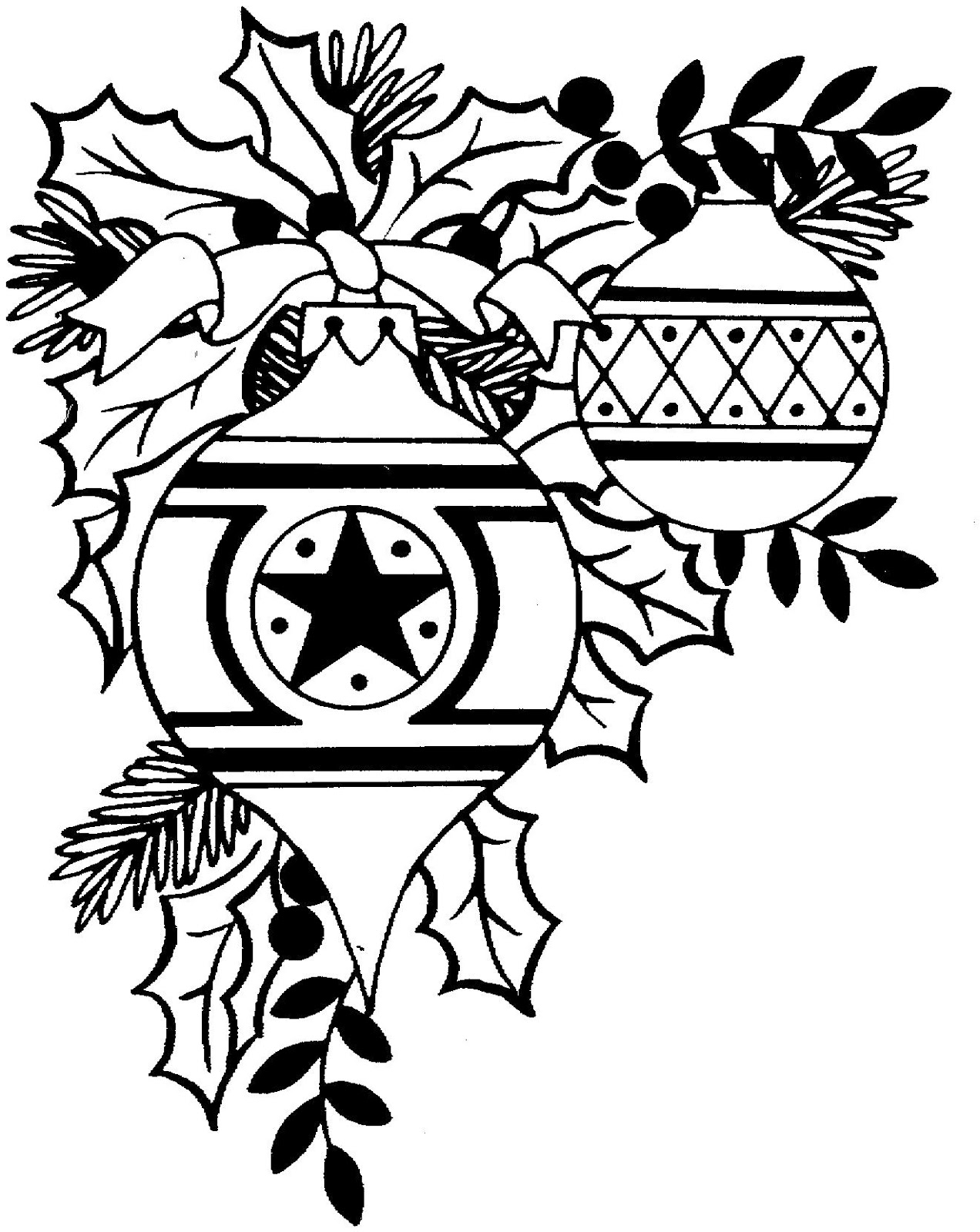 Black and White Christmas Clip Art Free