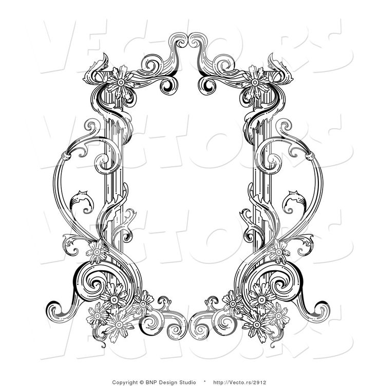 Black and White Victorian Frame