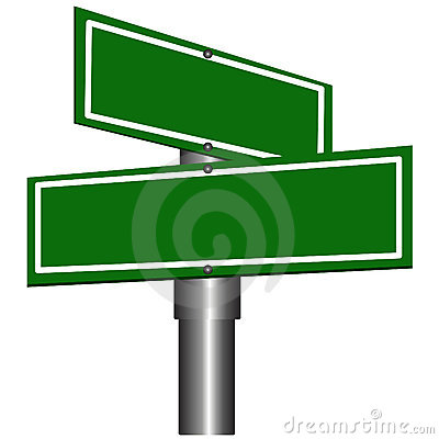 Blank Street Sign