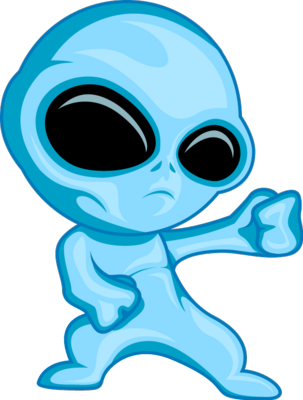 Blue Alien Cartoon