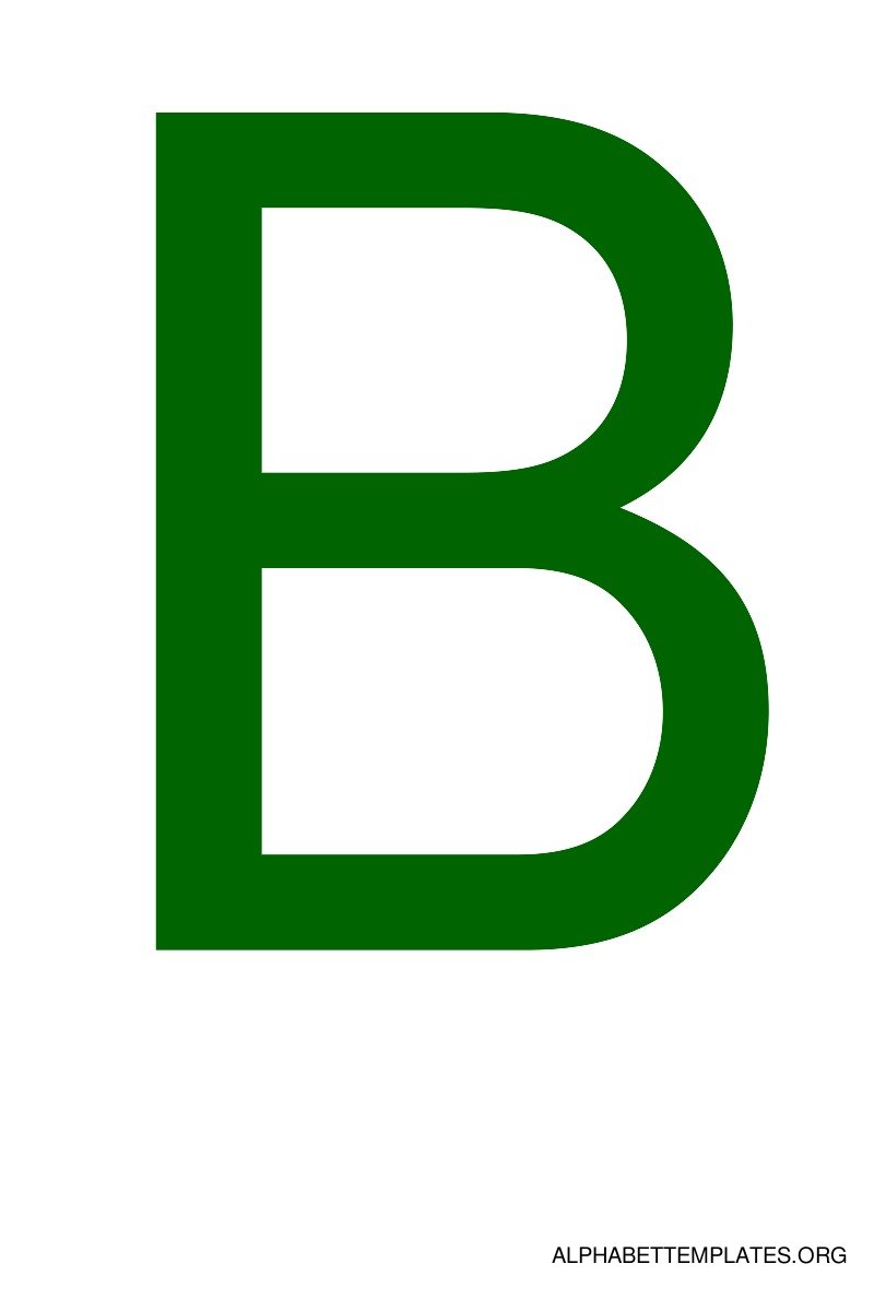 Blue Alphabet Letter B Template Blue Alphabet Letter B Template