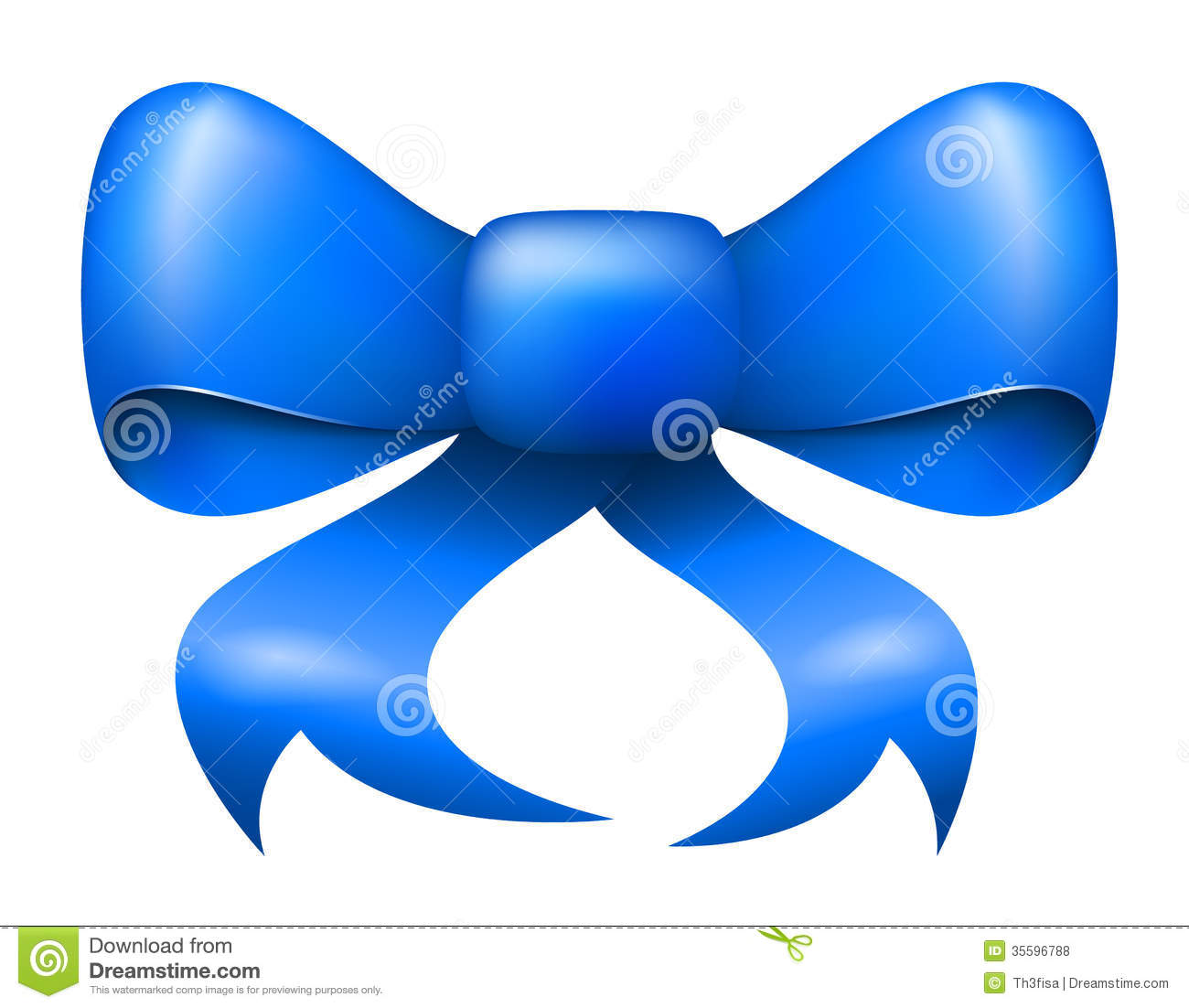 Blue Christmas Bow