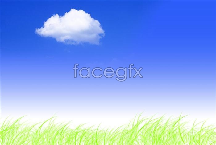 Blue Sky and Grass Background