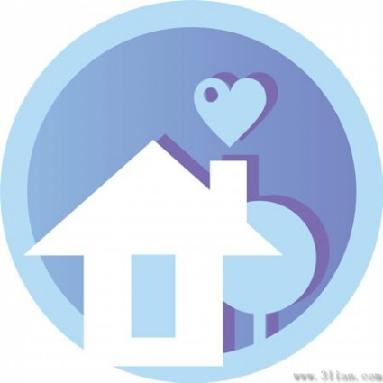 Blue Vector House Icons Free