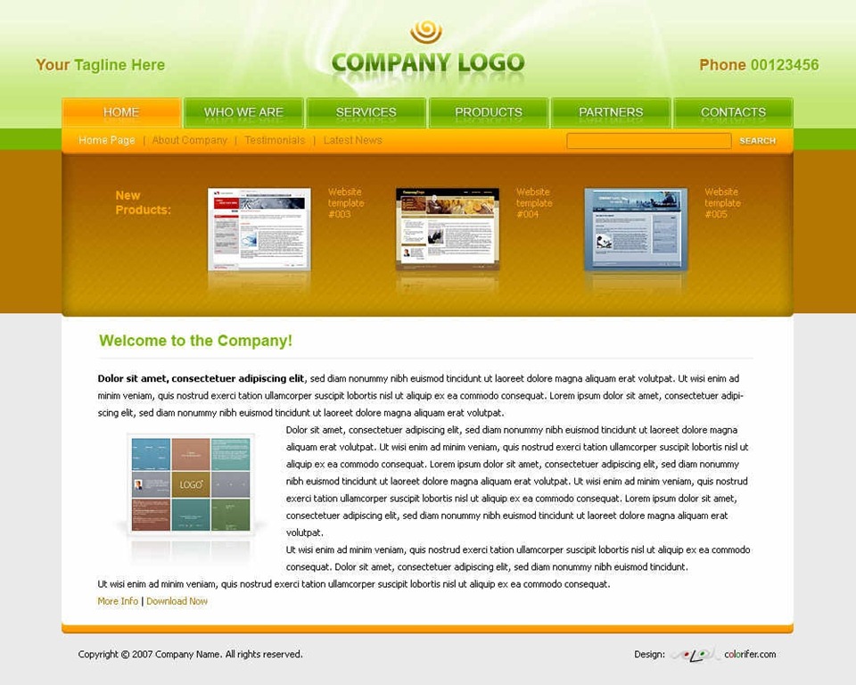 12 Free Business Website Template PSD Images