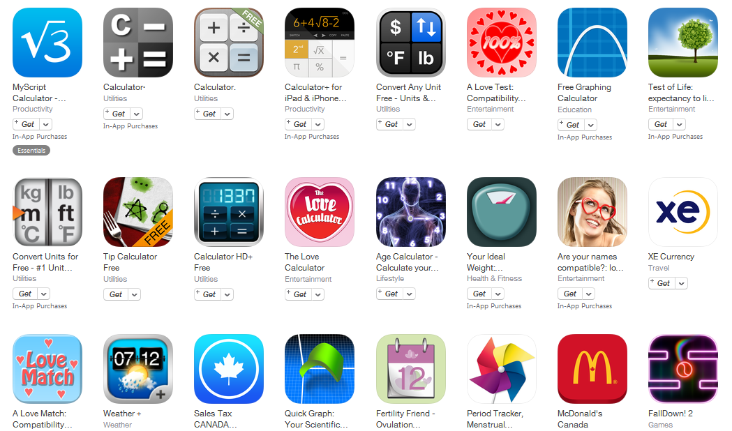Calculator App Store Icons