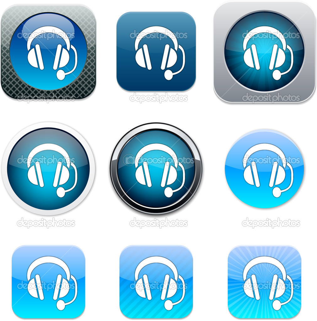 Call Center Icon Blue