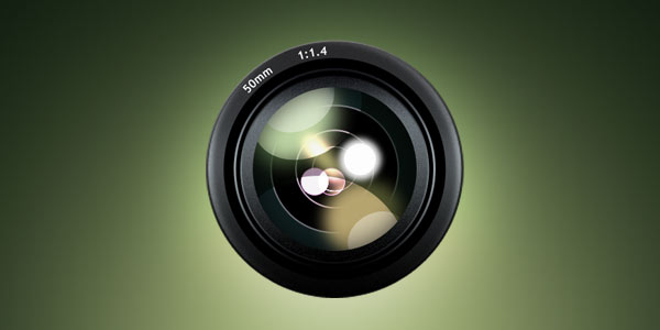 Camera Lens Icon PSD