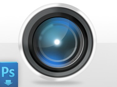 Camera Lens Icon PSD