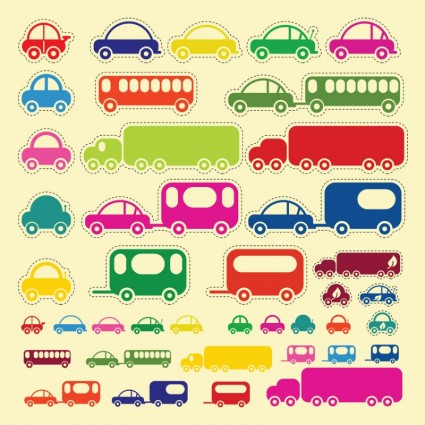 Car Bus Truck Vectors