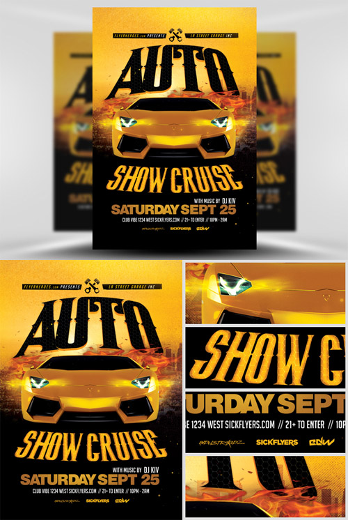 Car Show Flyers Design Template