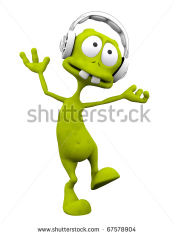 Cartoon Dancing Alien