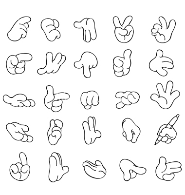 Cartoon Hand Vector Free