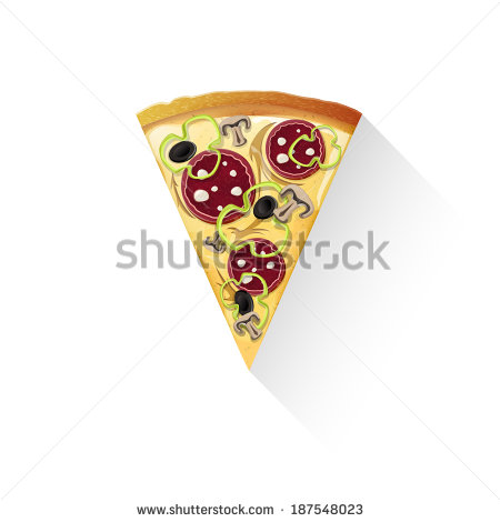 Cartoon Pizza Slice Vector