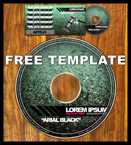 CD Cover Template PSD