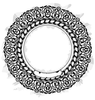 Celtic Circle Border Vector