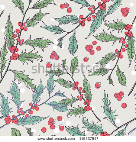 Christmas Holly Berry Vector Art