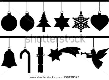 Christmas Ornament Silhouette Vector