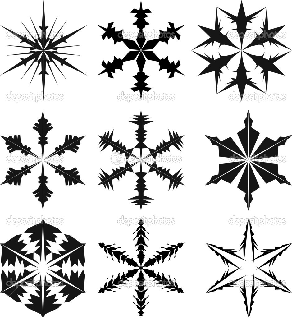 Christmas Snowflake Silhouettes